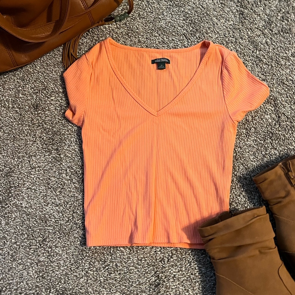 Coral Crop Top